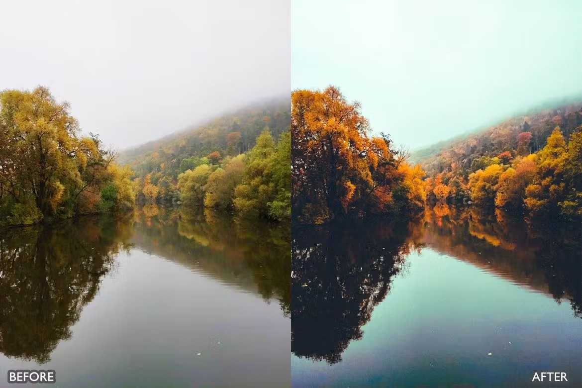 喜怒无常秋天景观荒野摄影后期调色Lightroom预设 Herbst-Herbst-Presets für Lightroom Mobile und Desktop 插件预设 sucaiwan.com