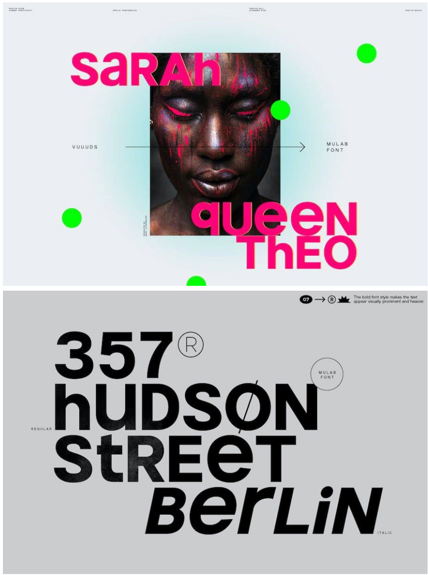 现代品牌海报徽标设计无衬线英文字体安装包 Mulab , sucaiwan.com