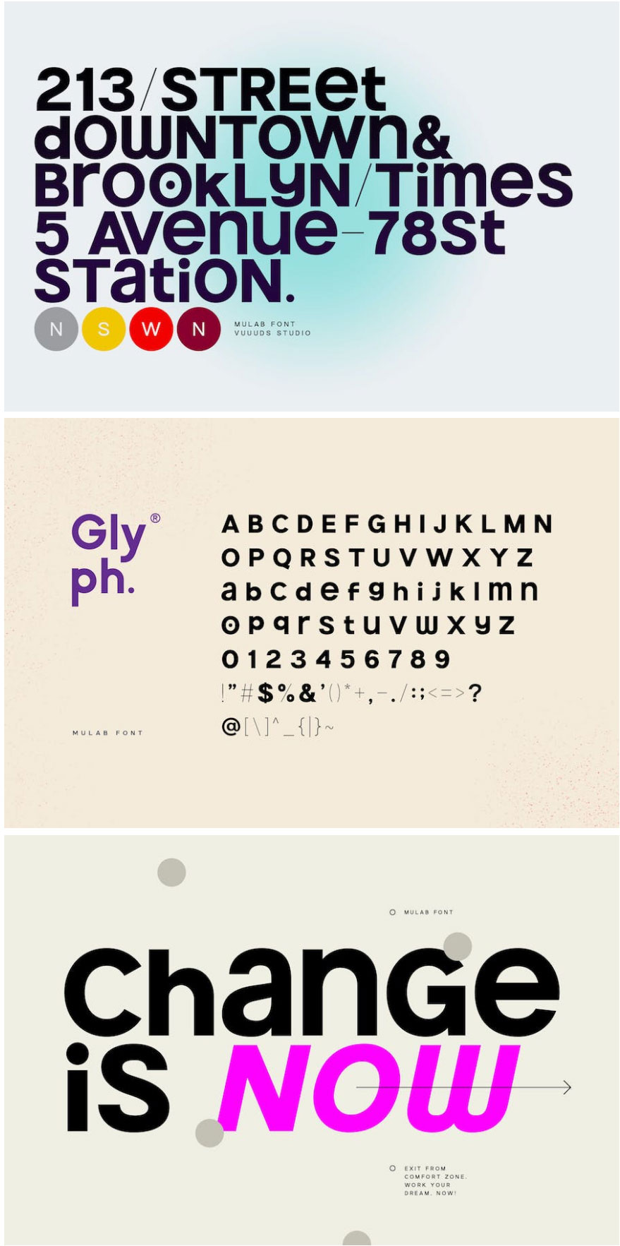 现代品牌海报徽标设计无衬线英文字体安装包 Mulab , sucaiwan.com