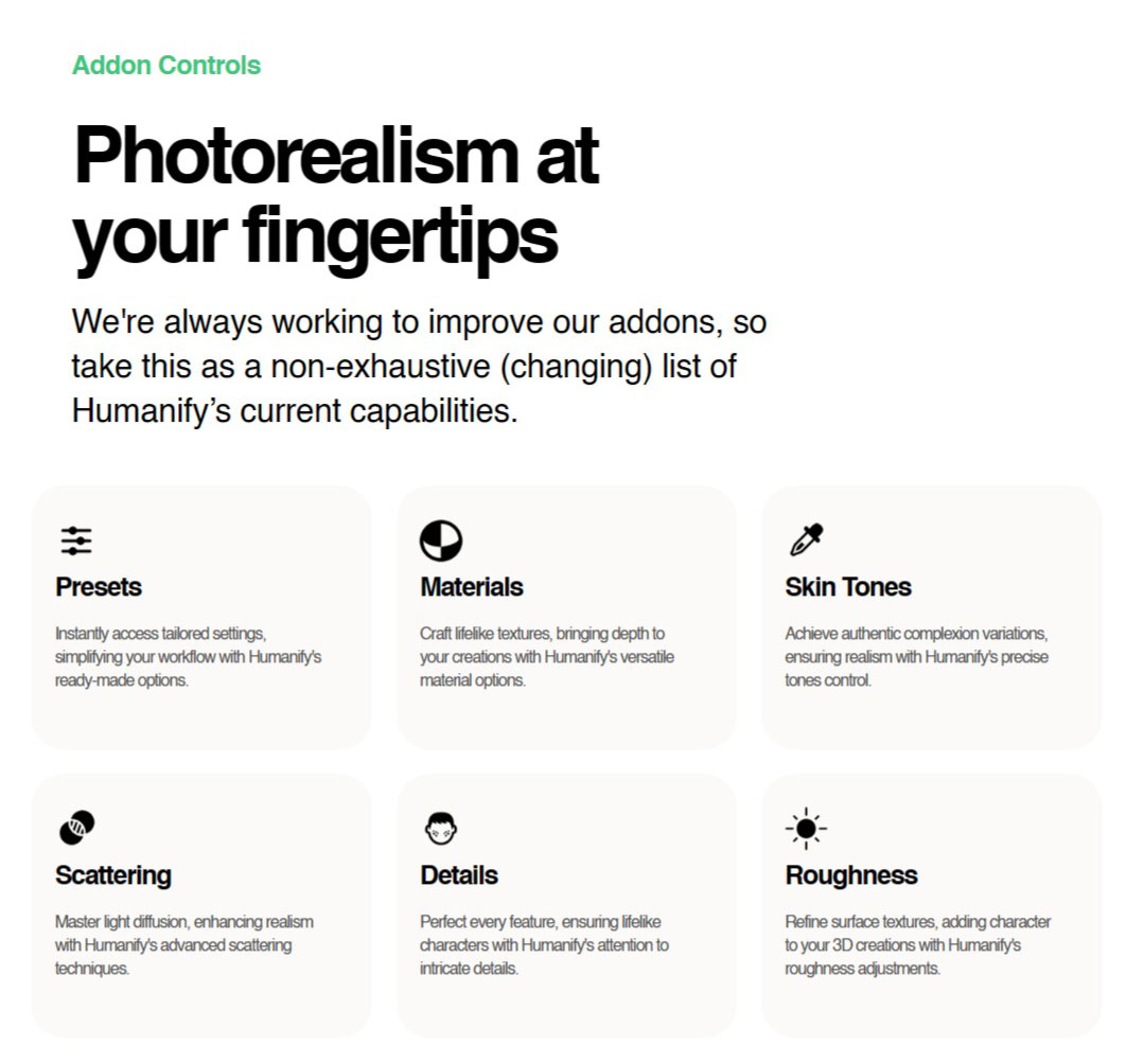 Blender插件:一键生成真实人体面部身体手脚皮肤着色器插件预设 Humanify + 视频教程 , 第15张-素材湾丨精选海外优质设计素材资源 Blender插件:一键生成真实人体面部身体手脚皮肤着色器插件预设 Humanify + 视频教程 , sucaiwan.com