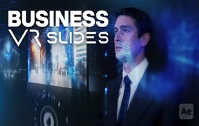 AE模板-商人精确手部动作导航操作动态虚拟界面人工智能幻灯片 Business VR Slides