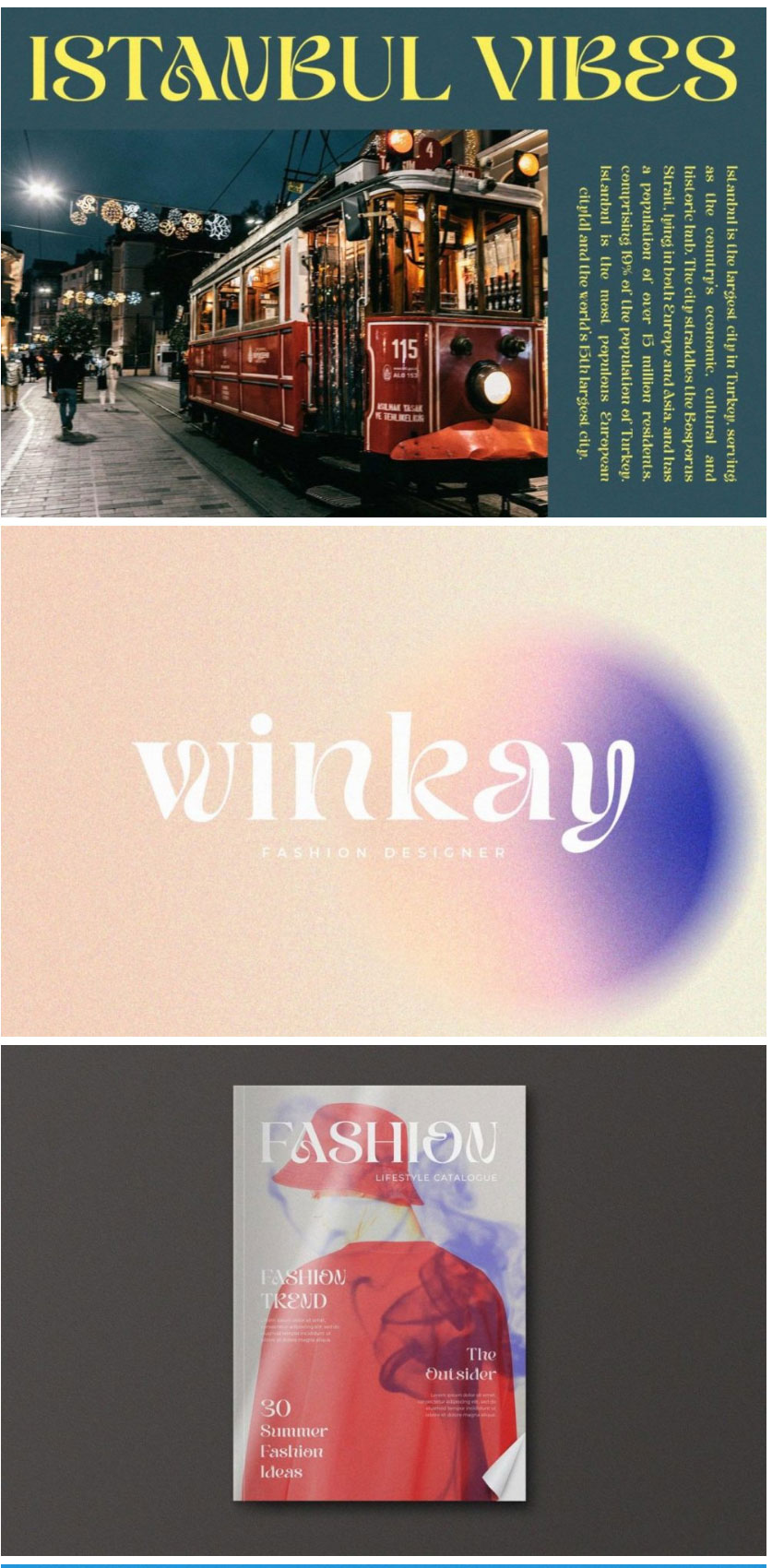 现代优雅酸性逆反差徽标品牌杂志产品海报标题设计PSAI衬线字体 Meqanor , sucaiwan.com