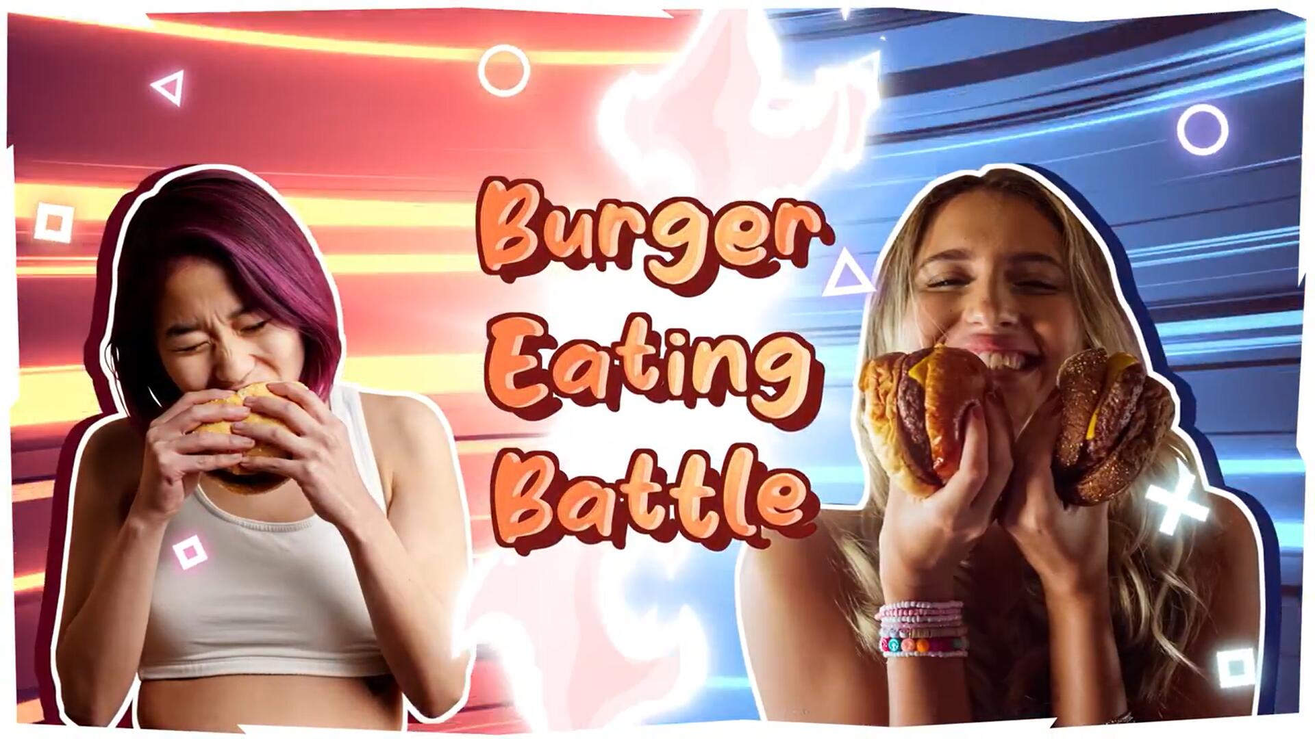 达芬奇模板：趣味1V1对抗VS手绘卡通动画效果 , sucaiwan.com