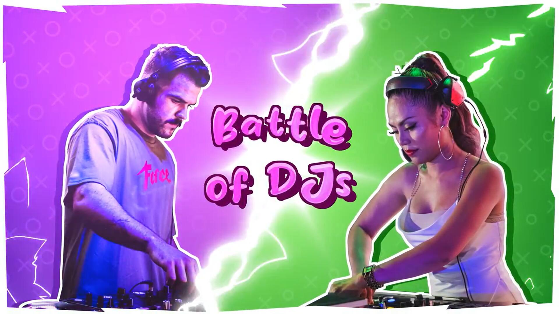 达芬奇模板：趣味1V1对抗VS手绘卡通动画效果 , sucaiwan.com