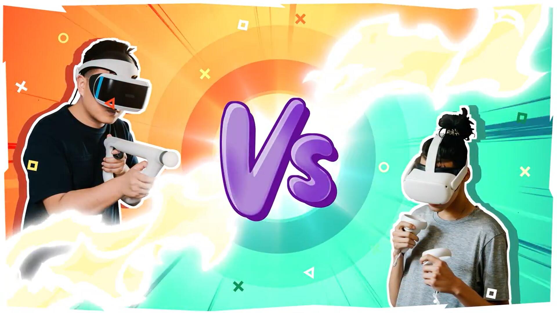 达芬奇模板：趣味1V1对抗VS手绘卡通动画效果 , sucaiwan.com