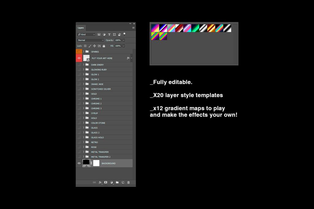 Design syndrome 新潮酸性镀铬金属渐变效果平面广告海报标题字体设计PS样式模板 Chrome Layer Style Pack 图片素材 第11张-素材湾丨精选海外优质设计素材资源 Design syndrome 新潮酸性镀铬金属渐变效果平面广告海报标题字体设计PS样式模板 Chrome Layer Style Pack 图片素材 sucaiwan.com