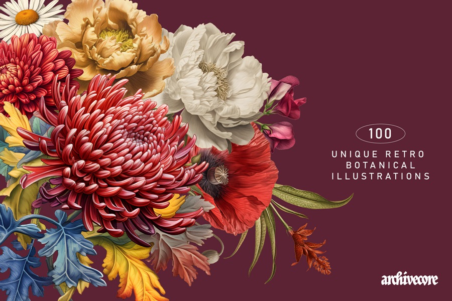 122复古拼贴艺术手绘插画花朵花卉植物树叶PNG剪贴画免扣元素图案印花设计套装BOOK OF FLOWERS 1 by angelainthefields 图片素材 第3张-素材湾丨精选海外优质设计素材资源 122复古拼贴艺术手绘插画花朵花卉植物树叶PNG剪贴画免扣元素图案印花设计套装BOOK OF FLOWERS 1 by angelainthefields 图片素材 sucaiwan.com