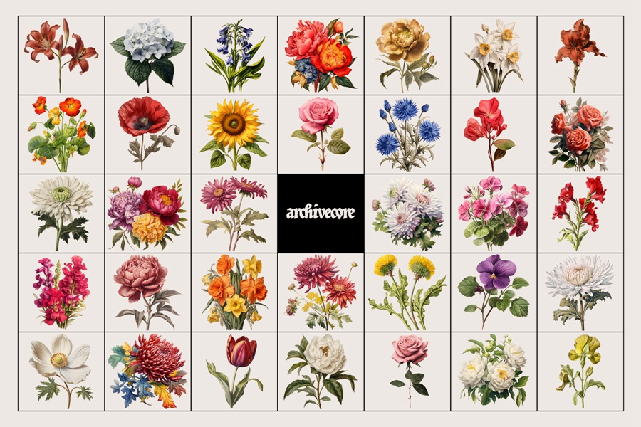 122复古拼贴艺术手绘插画花朵花卉植物树叶PNG剪贴画免扣元素图案印花设计套装BOOK OF FLOWERS 1 by angelainthefields 图片素材 第11张-素材湾丨精选海外优质设计素材资源 122复古拼贴艺术手绘插画花朵花卉植物树叶PNG剪贴画免扣元素图案印花设计套装BOOK OF FLOWERS 1 by angelainthefields 图片素材 sucaiwan.com