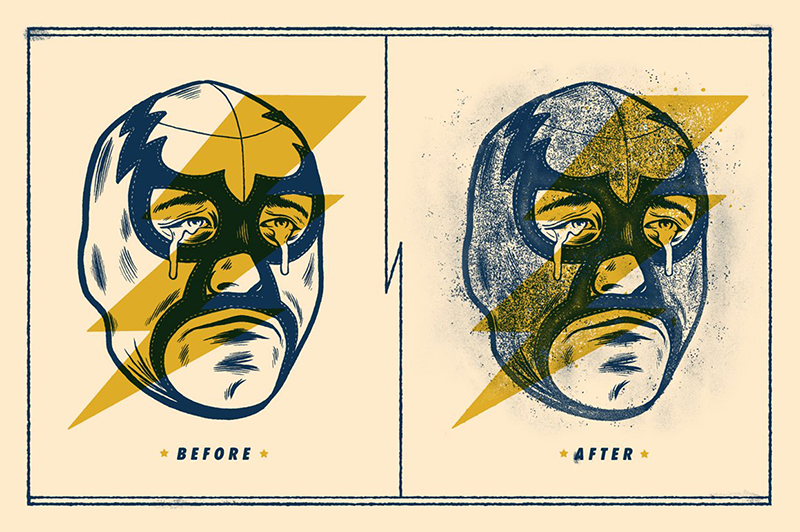 27个粗糙噪点和木刻纹理效果Procreate笔刷 , sucaiwan.com