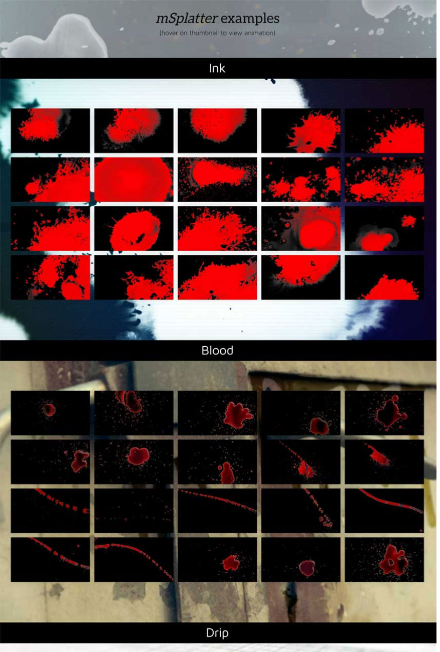 100组4K高清水墨血液飞溅特效合成视频素材 MotionVFX mSplatter , sucaiwan.com