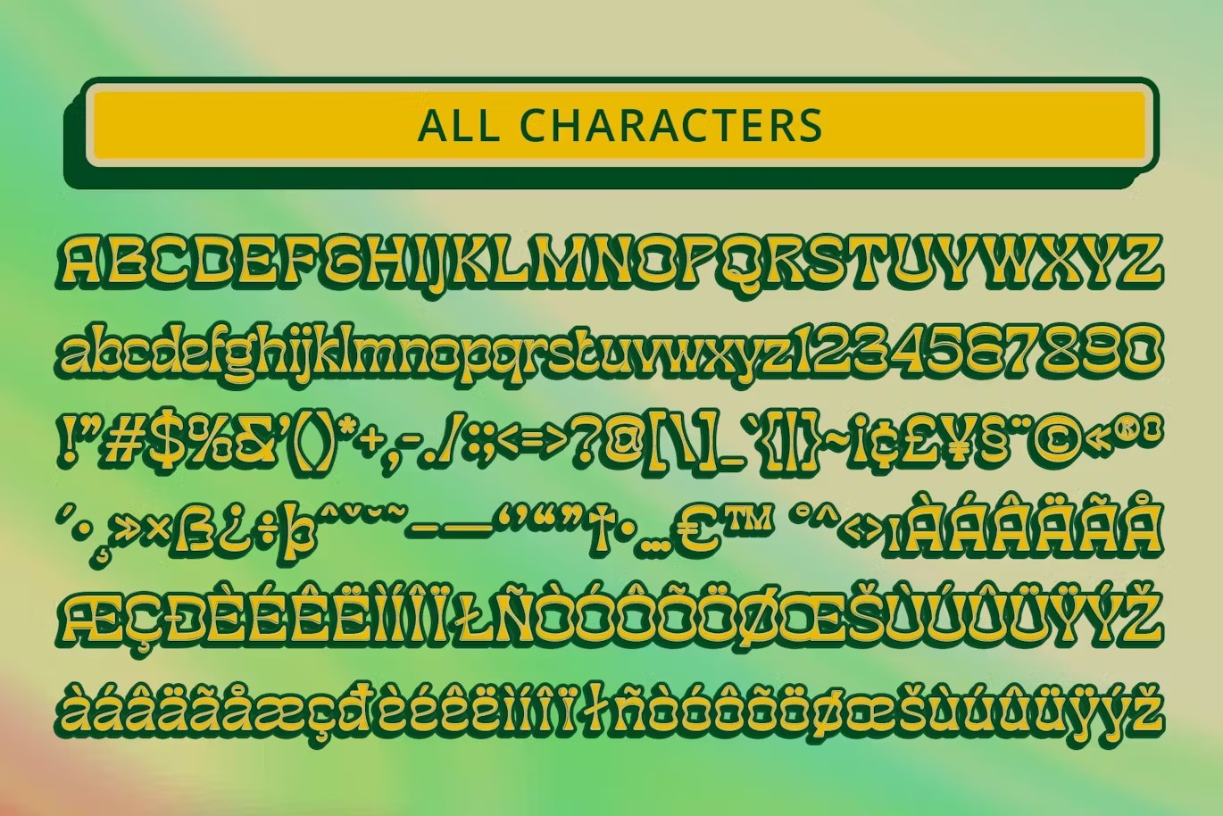 时尚3D效果杂志海报徽标设计装饰英文字体安装包 Caplosy 3D Font , sucaiwan.com