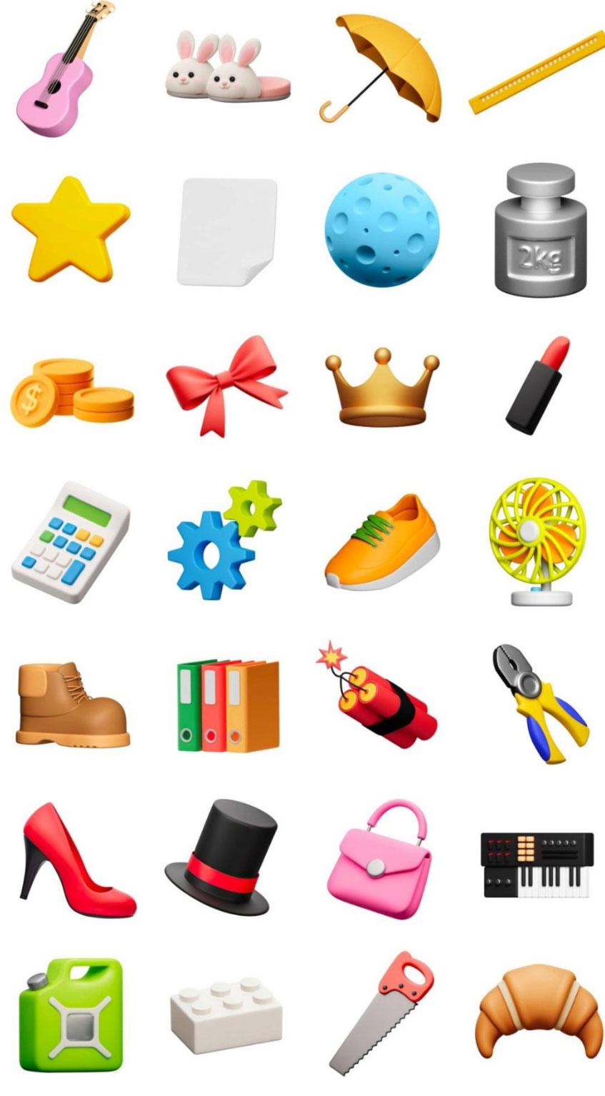 140款现代趣味可爱3D卡通青年人物生活物品PNG免扣图形插画设计套装Guuulp! 2.0, Illustration Constructor , sucaiwan.com