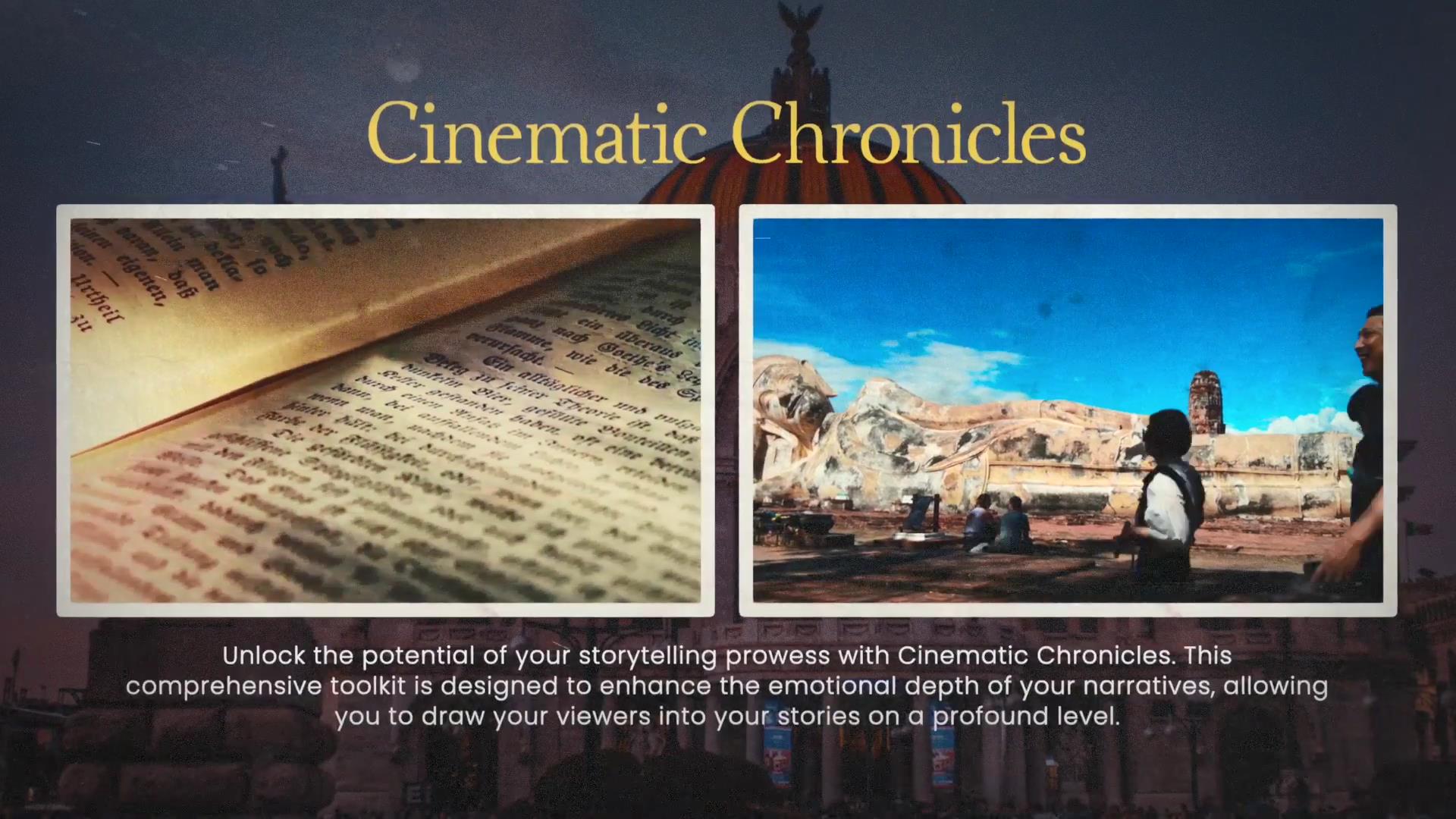 FCPX插件-史诗纪录片电影预告片头片尾文字标题场景转场动画 Cinematic Theme , sucaiwan.com