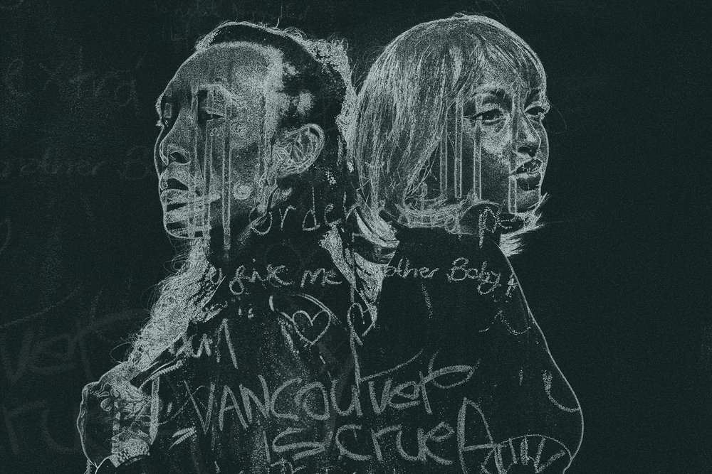 复古颗粒黑白粉笔黑板涂鸦照片转手绘特效PSD样机Chalk Board Effect 插件预设 sucaiwan.com