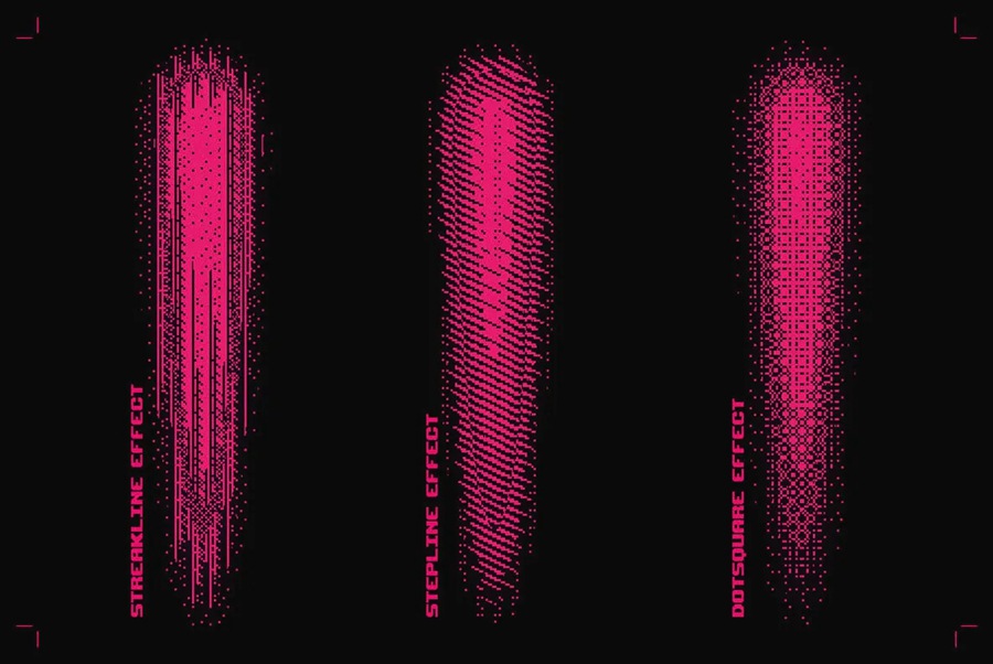 未来派赛博朋克街机像素风图片特效PSD模板素材 Pxl Bitmap 3 - Photoshop Effect 图片素材 sucaiwan.com