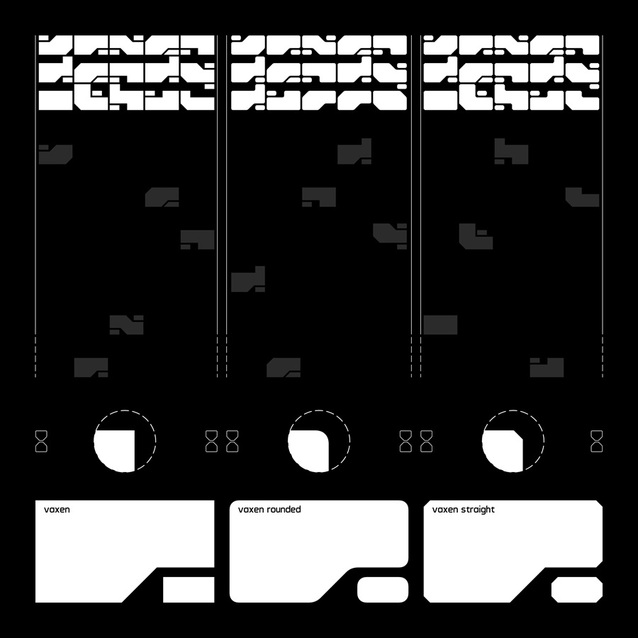 高质量Y2K千禧年复古科幻风几何抽象英文可变字体 VAXEN Typeface 设计素材 sucaiwan.com