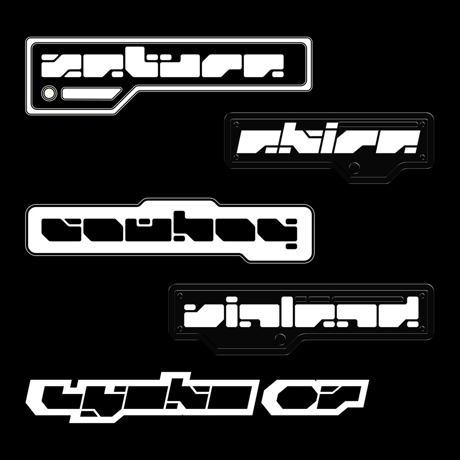 高质量Y2K千禧年复古科幻风几何抽象英文可变字体 VAXEN Typeface 设计素材 sucaiwan.com
