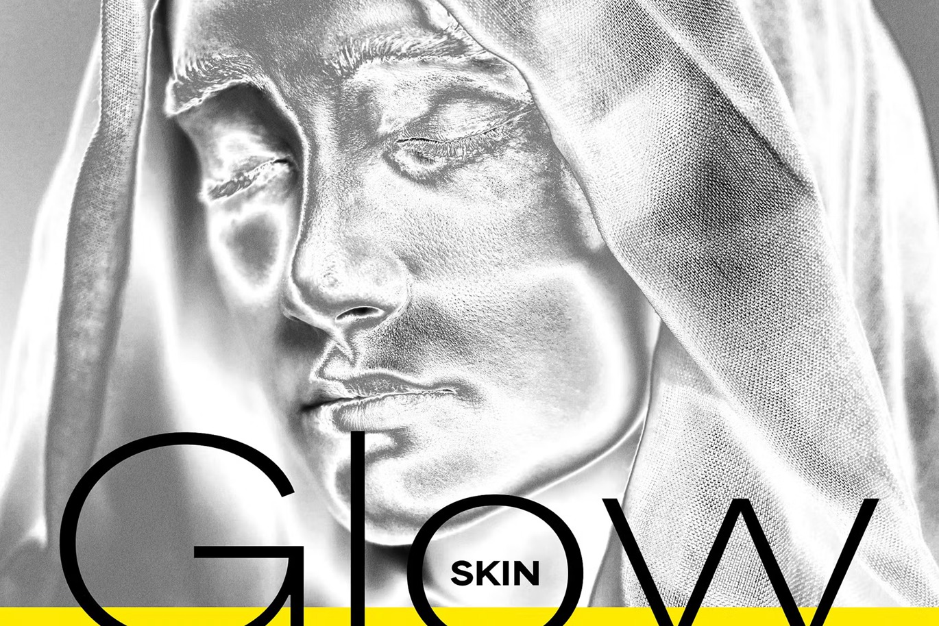 高质量银色人物皮肤图像特效PSD模板 Glow Skin Photo Effect 图片素材 sucaiwan.com
