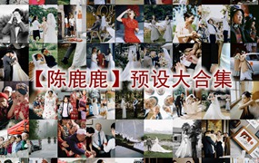 抖音小红书网红摄影师【陈鹿鹿】预设大合集常用精选婚礼预设2024最新素材湾优化版 电脑版ps/lr预设配置文件滤镜附教程