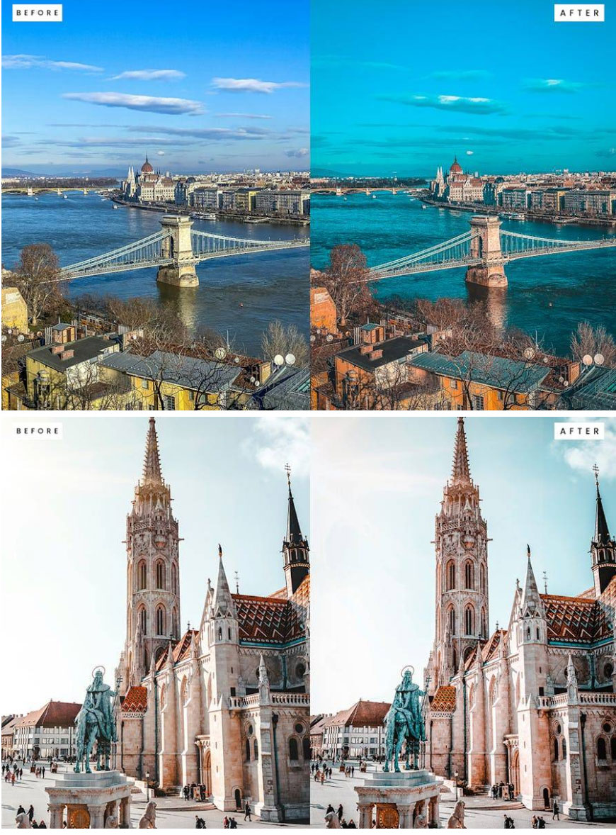 复古怀旧赛博朋克风电影婚礼肖像摄影照片Lightroom调色预设 Hungary Lightroom Presets 插件预设 sucaiwan.com