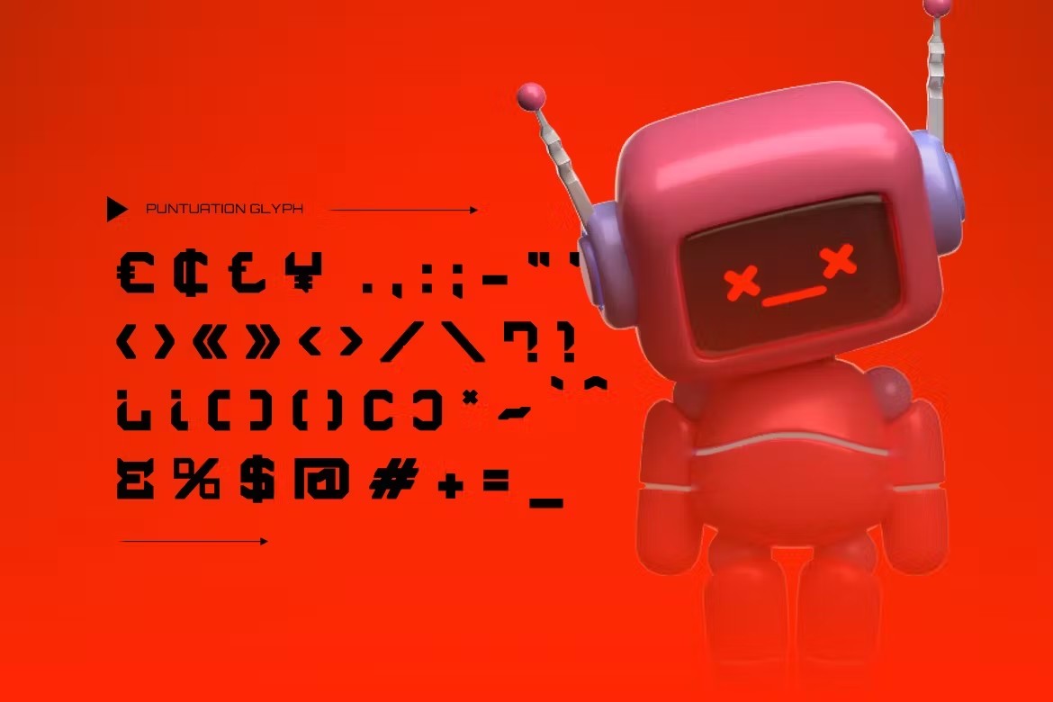 未来科幻电影海报徽标设计无衬线英文字体安装包 Vandroit - Techno Display-Schriftart 设计素材 sucaiwan.com