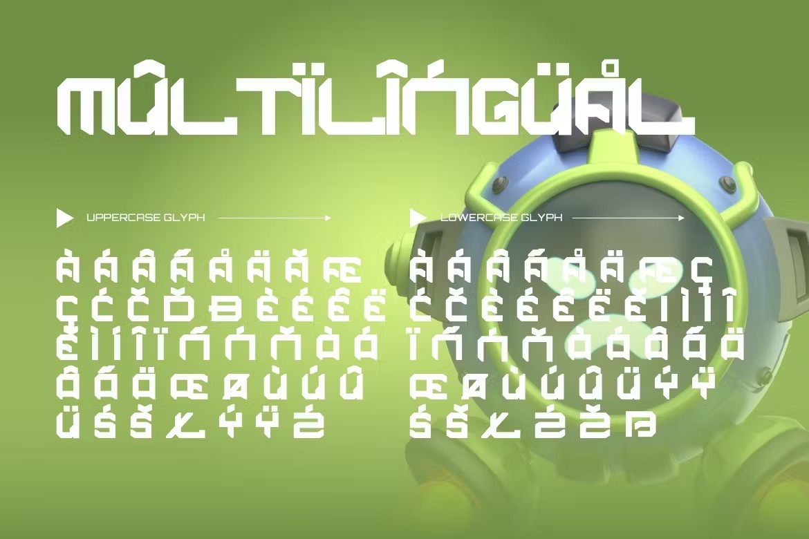未来科幻电影海报徽标设计无衬线英文字体安装包 Vandroit - Techno Display-Schriftart 设计素材 sucaiwan.com