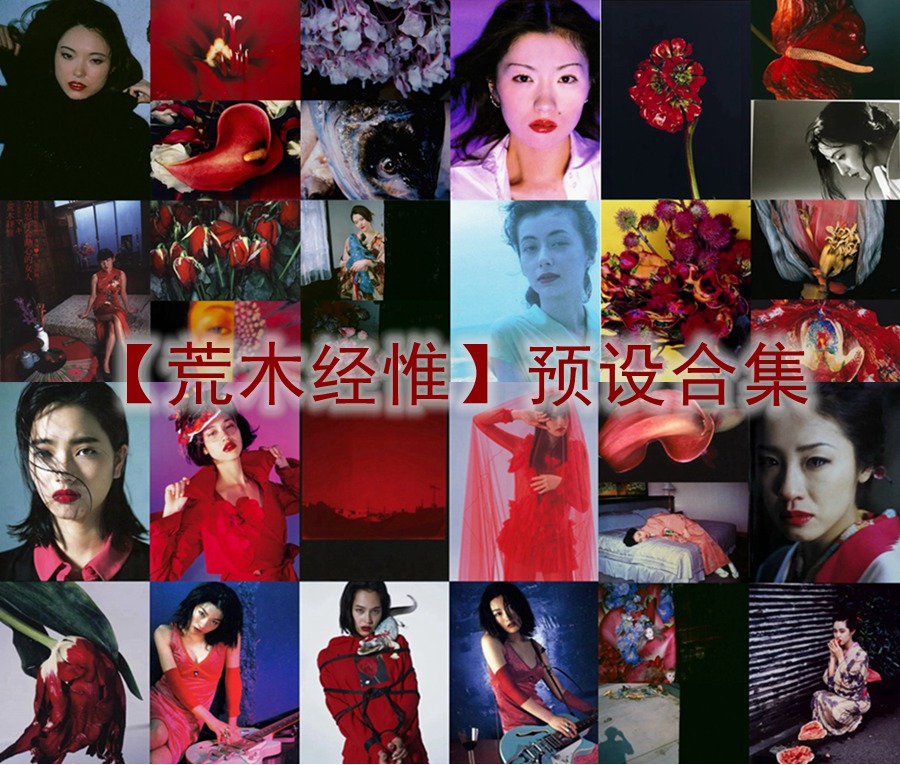 日本日系摄影师【荒木经惟】预设合集Nobuyoshi Araki荒诞怪诞风纪实人文摄影LR预设PS调色PR剪映滤镜LUT预设 插件预设 sucaiwan.com