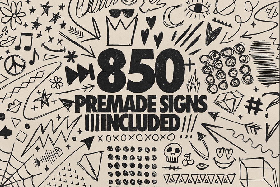 850+复古灵感手绘钢笔水彩笔涂鸦标记符号图案插画线条街头艺术PNG免扣元素设计套装Pens Kit 图片素材 第6张-素材湾丨精选海外优质设计素材资源 850+复古灵感手绘钢笔水彩笔涂鸦标记符号图案插画线条街头艺术PNG免扣元素设计套装Pens Kit 图片素材 sucaiwan.com