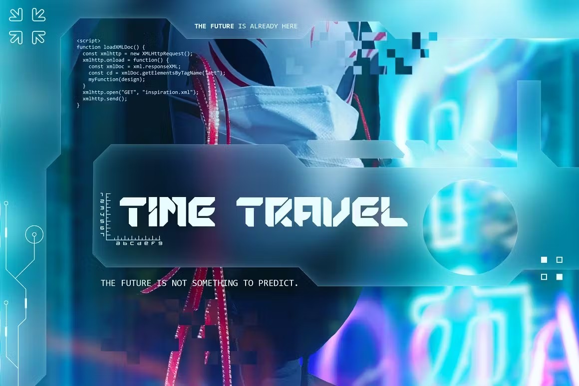 未来科幻主义赛博朋克机器人主题品牌设计英文字体 Azaro - Futuristic Sci-fi Font 设计素材 sucaiwan.com