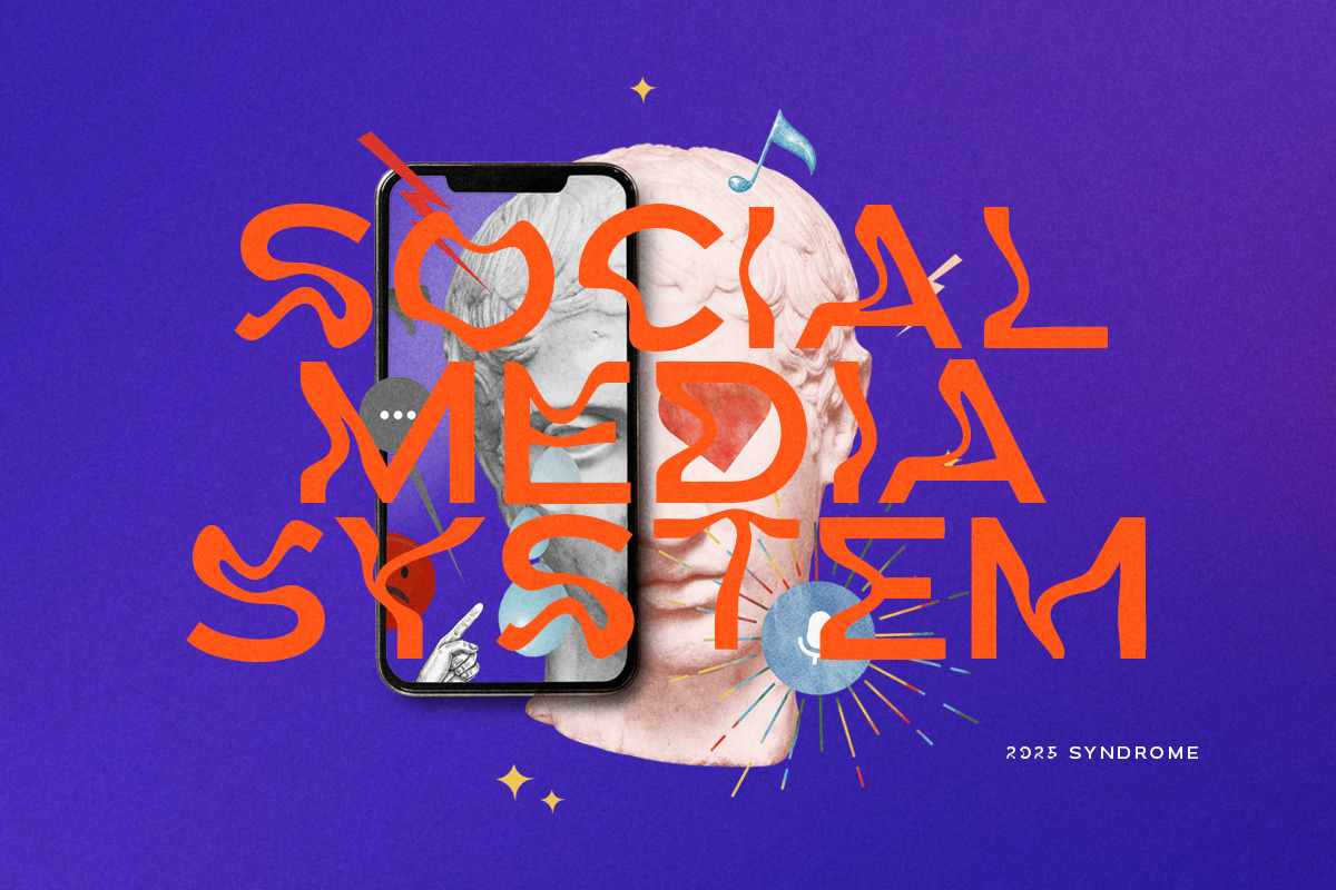 潮流酸性艺术褶皱弯曲实验性设计杂志排版英文字体 Weird Words - Experimental Font 设计素材 sucaiwan.com