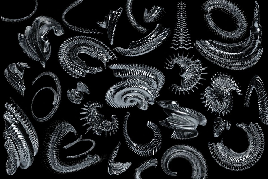 59款赛博3D渲染科幻未来金属镀铬PNG免扣设计元素套装Chrome Elements – 3D Abstract Shapes , sucaiwan.com