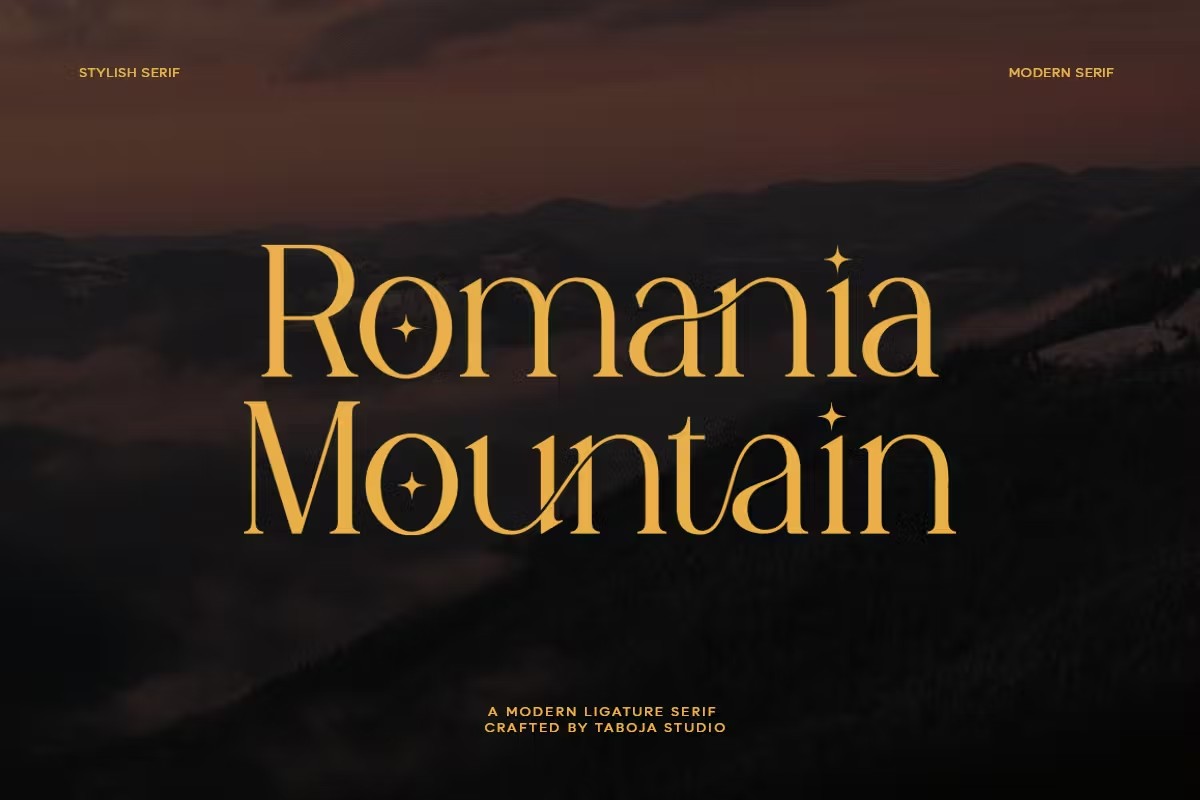 优雅杂志海报标识设计衬线英文字体安装包 Amoun 设计素材 sucaiwan.com