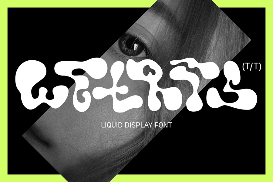复古90年代趣味逆反差流动液体logo海报画册排版抽象装饰字体Liquid Type Wetris Display Font 设计素材 第1张-素材湾丨精选海外优质设计素材资源 复古90年代趣味逆反差流动液体logo海报画册排版抽象装饰字体Liquid Type Wetris Display Font 设计素材 sucaiwan.com