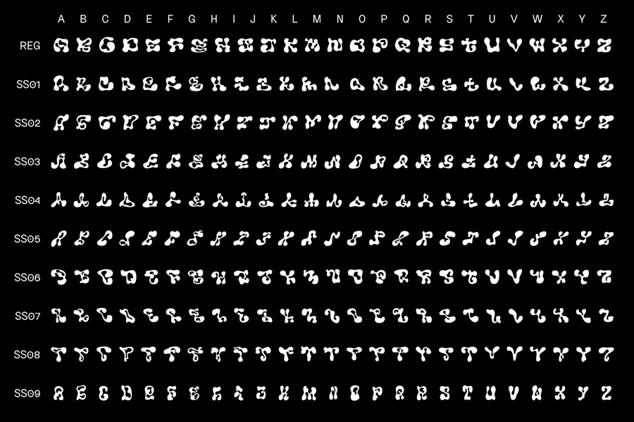 复古90年代趣味逆反差流动液体logo海报画册排版抽象装饰字体Liquid Type Wetris Display Font 设计素材 第13张-素材湾丨精选海外优质设计素材资源 复古90年代趣味逆反差流动液体logo海报画册排版抽象装饰字体Liquid Type Wetris Display Font 设计素材 sucaiwan.com