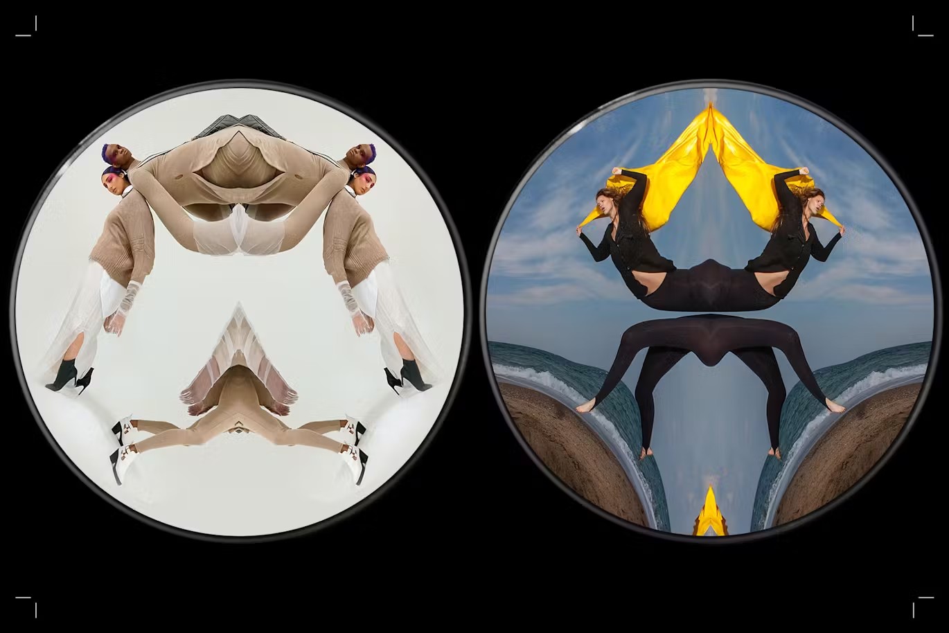 抽象艺术万花筒超现实视觉扭曲特效图片设计后期处理PS特效动作Unwrap Machine – Quad Distort Action 插件预设 sucaiwan.com