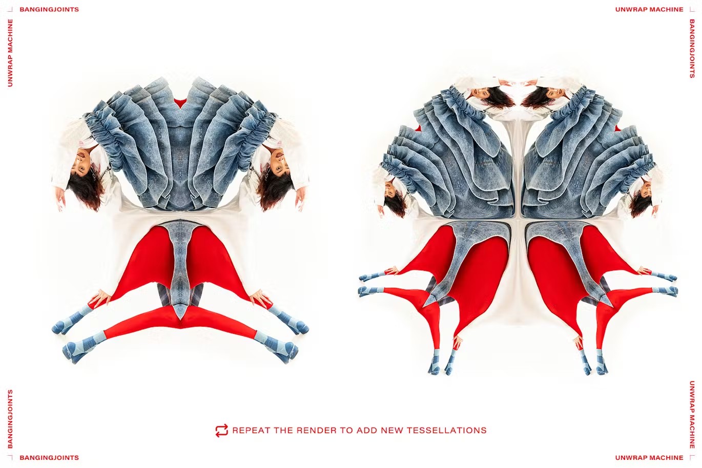 抽象艺术万花筒超现实视觉扭曲特效图片设计后期处理PS特效动作Unwrap Machine – Quad Distort Action 插件预设 sucaiwan.com