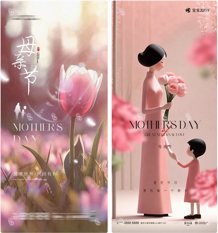 52套 母亲节节日节庆海报模板PSD设计素材 , sucaiwan.com