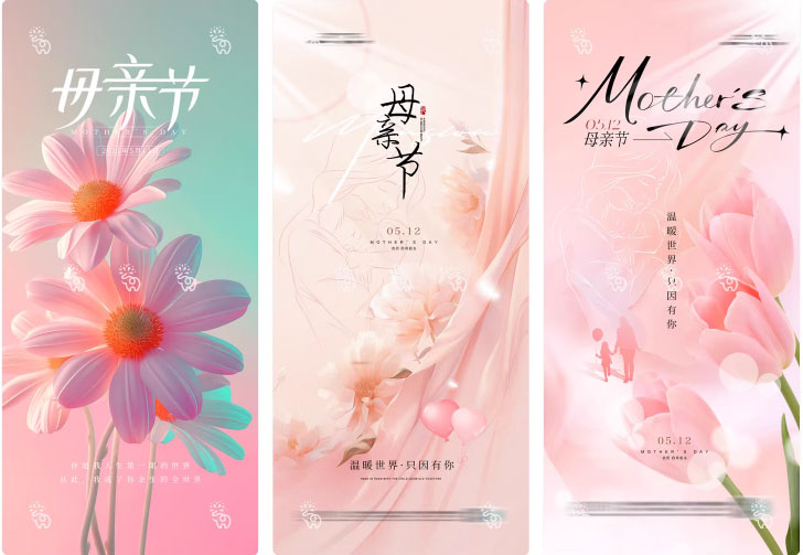 52套 母亲节节日节庆海报模板PSD设计素材 , sucaiwan.com