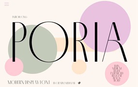 现代优雅精致时尚杂志品牌设计无衬线英文字体 Poria - Modern Display font