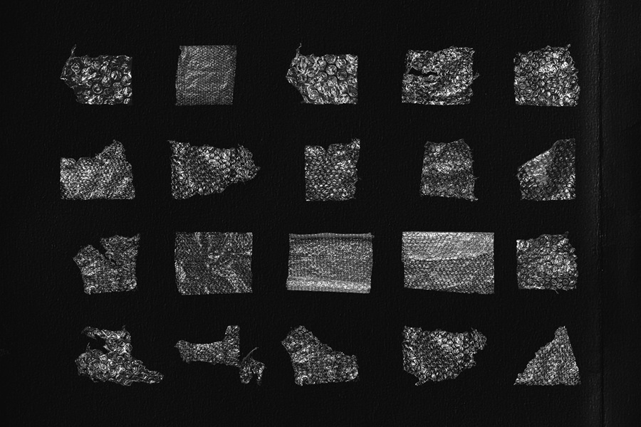 40款逼真复古撕裂透明塑料气泡膜包装膜PNG免扣叠加肌理纹理图片设计元素Realistic Bubble Wrap Textures 图片素材 sucaiwan.com