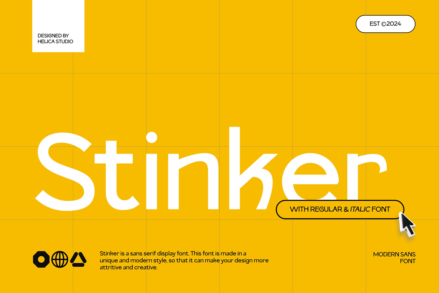 优雅复古杂志海报徽标设计无衬线英文字体安装包 Stinker Modern Sans Display Font 设计素材 sucaiwan.com