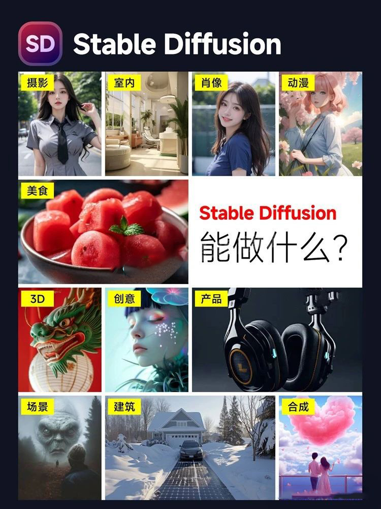 Stablediffusion安装包下载插件模型SD入门AI绘画软件学习教程 , 第5张-素材湾丨精选海外优质设计素材资源 Stablediffusion安装包下载插件模型SD入门AI绘画软件学习教程 , sucaiwan.com