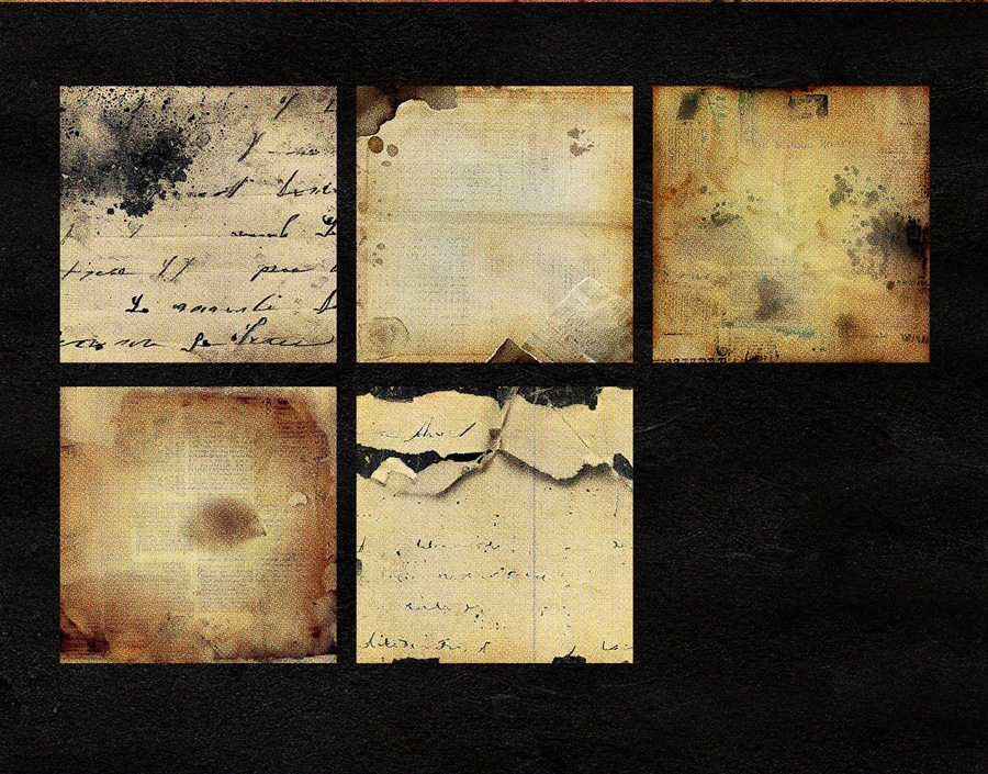 35款复古做旧烧焦污迹磨损粗糙泛黄纸张肌理纹理背景图片设计套装Vintage Paper Texture Pack 图片素材 sucaiwan.com