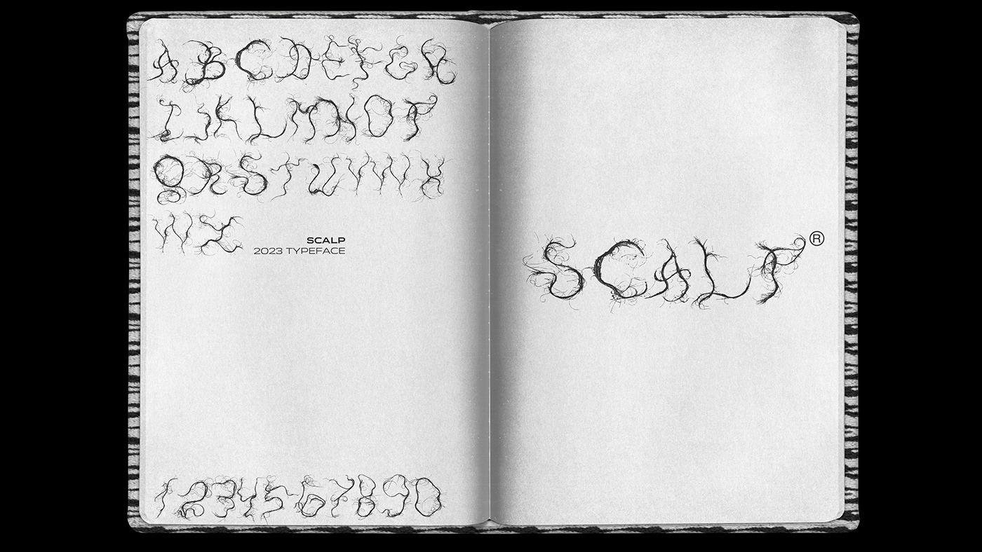小众酸性艺术头发灵感装饰英文字体 Scalp - Typeface 设计素材 sucaiwan.com