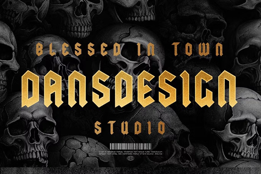 复古哥特式金属恐怖品牌海报徽标设计装饰英文字体安装包 GRIND Modern Blackletter Metal Display 设计素材 第3张-素材湾丨精选海外优质设计素材资源 复古哥特式金属恐怖品牌海报徽标设计装饰英文字体安装包 GRIND Modern Blackletter Metal Display 设计素材 sucaiwan.com