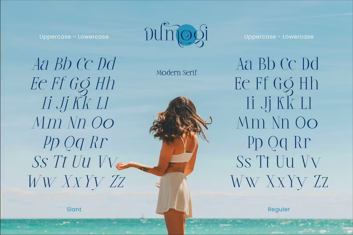 复古波西米亚风杂志海报徽标设计衬线英文字体安装包 Dumogi Font 设计素材 sucaiwan.com