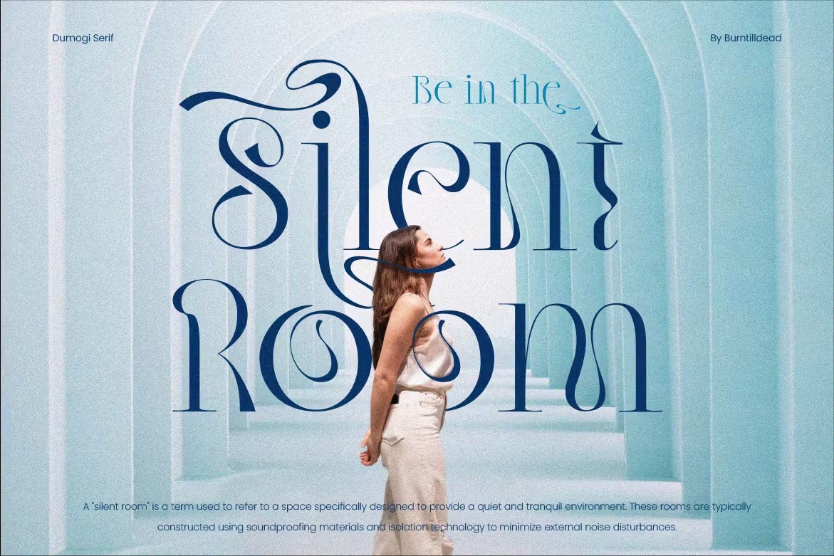 复古波西米亚风杂志海报徽标设计衬线英文字体安装包 Dumogi Font 设计素材 sucaiwan.com