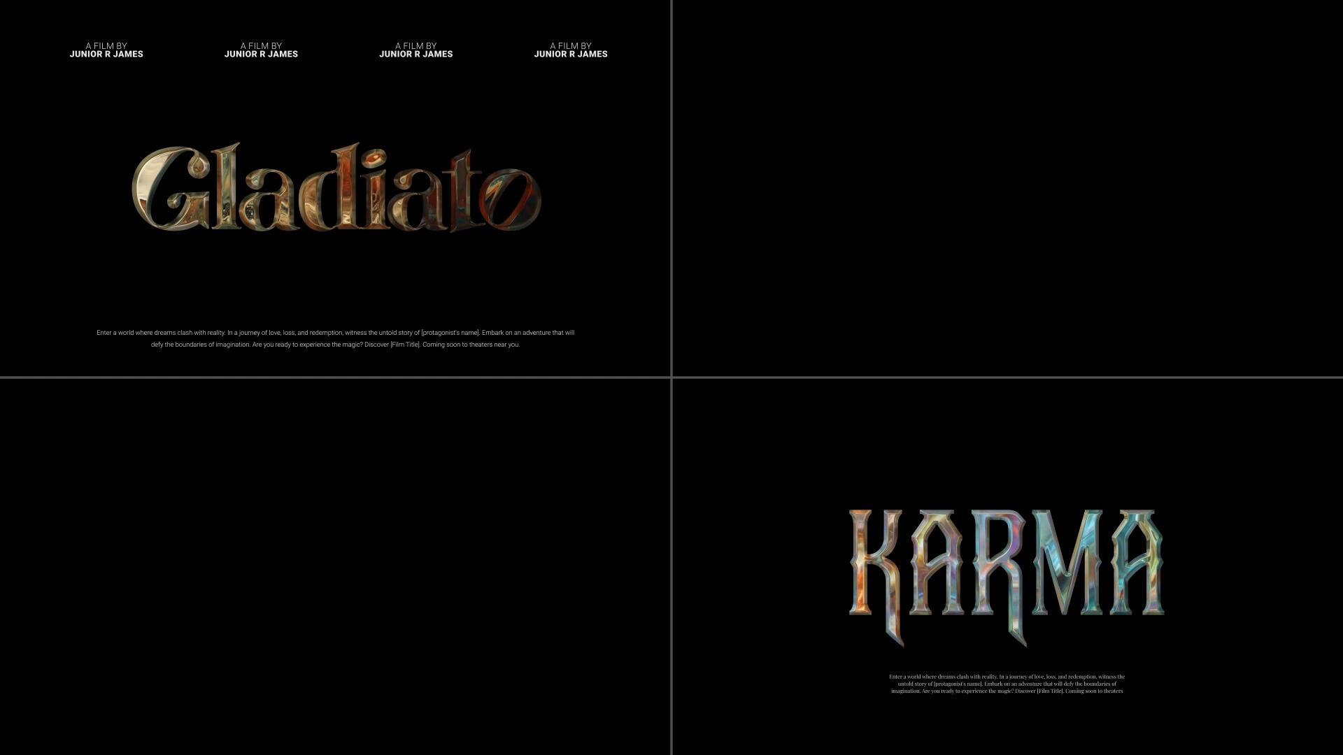 AE模板：10款复古酸性镀铬未来金属3D立体动态视频电影标题模板 , sucaiwan.com