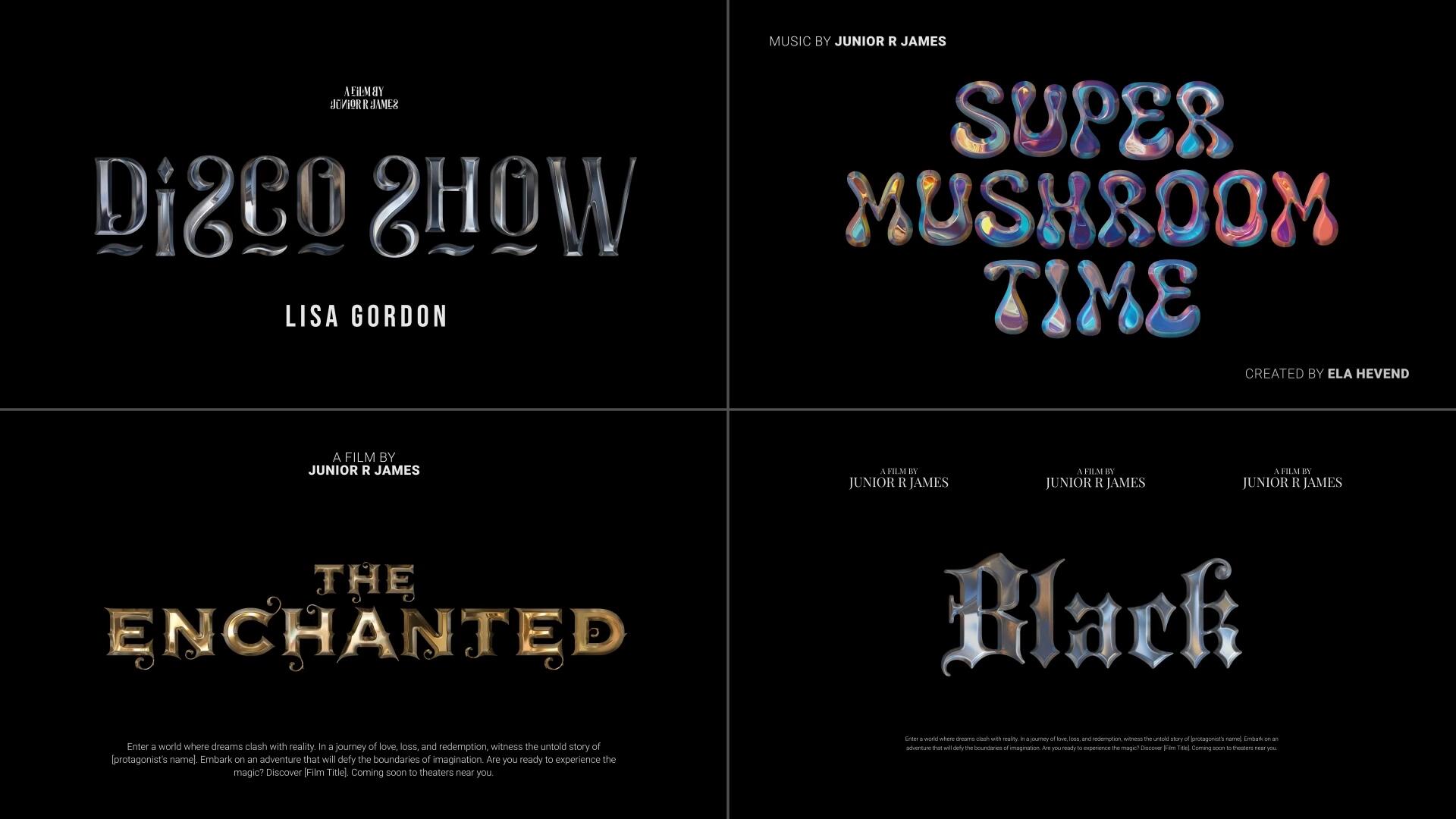 AE模板：10款复古酸性镀铬未来金属3D立体动态视频电影标题模板 , sucaiwan.com