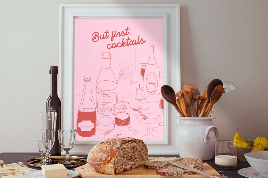 Sunday Brunch posters 餐厅厨房咖啡馆咖啡店装饰装裱印刷品社交网络剪贴画即用型艺术海报AI矢量、PNG设计图形合集 图片素材 sucaiwan.com